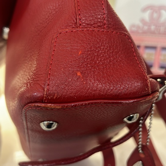 I Santi Women\'s Leather Backpack Deep Cherry Red Classic Made In Italy main image 6